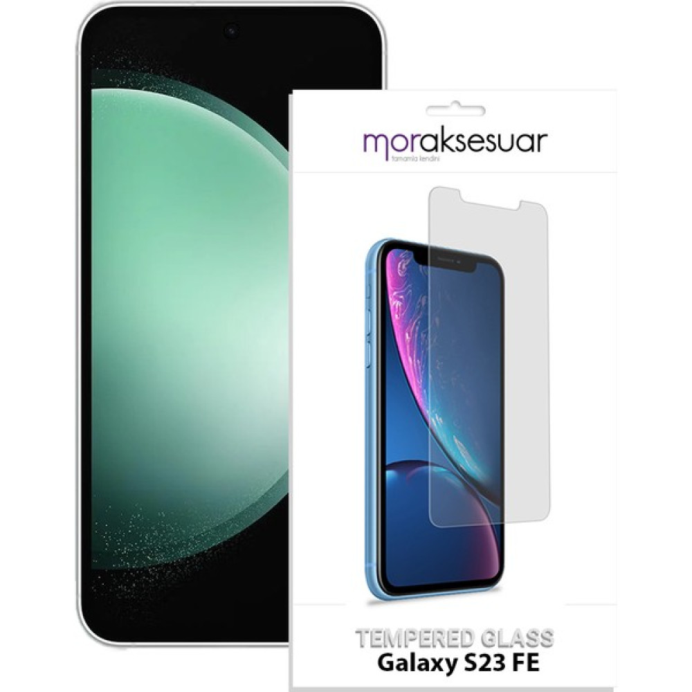 Moraksesuar Samsung Galaxy S23 Fe Temperli Kırılmaz Cam Ekran Koruyucu Sert Şeffaf Cep Telefonu Ekran Koruyucusu Fiyatı