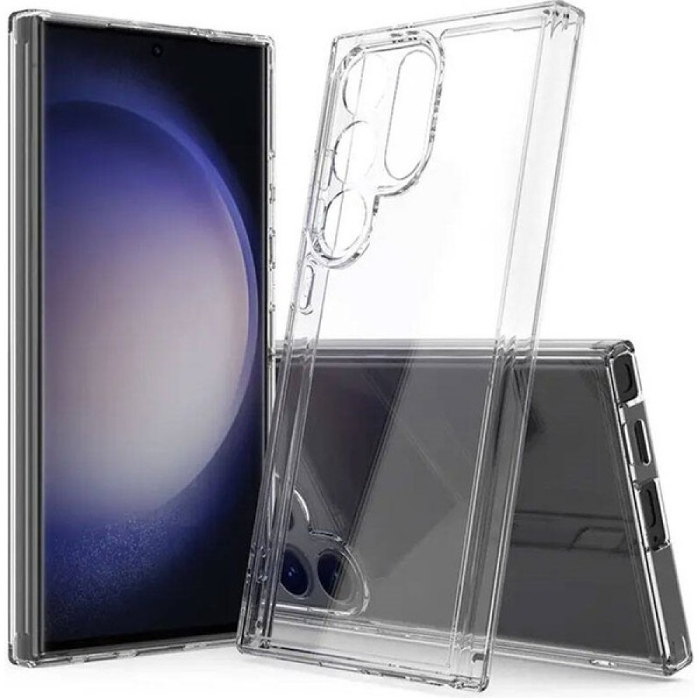 Moraksesuar Samsung Galaxy S24 Ultra Kılıf Darbelere Dayanıklı Sert Silikon Şeffaf Şeffaf Cep Telefonu Kılıfı Fiyatı