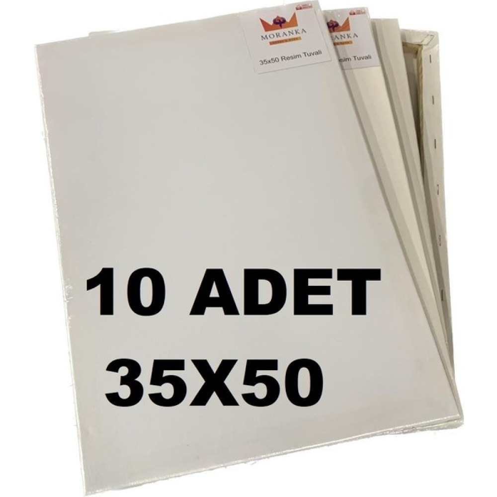 Moranka 10'lu 35X50 Tuval Çift Astarlı Arkadan Zımbalı Tuval Tuval Fiyatı