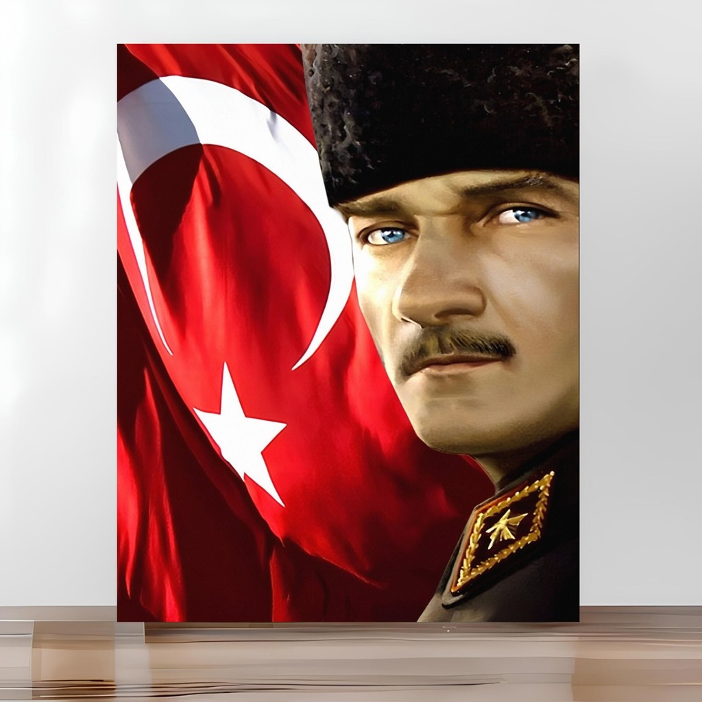 Moranka Sayılarla Boyama Tuval Seti Fırça Boya Dahil (Çıtalı) 40X50 cm - Atatürk Diğer Fiyatı