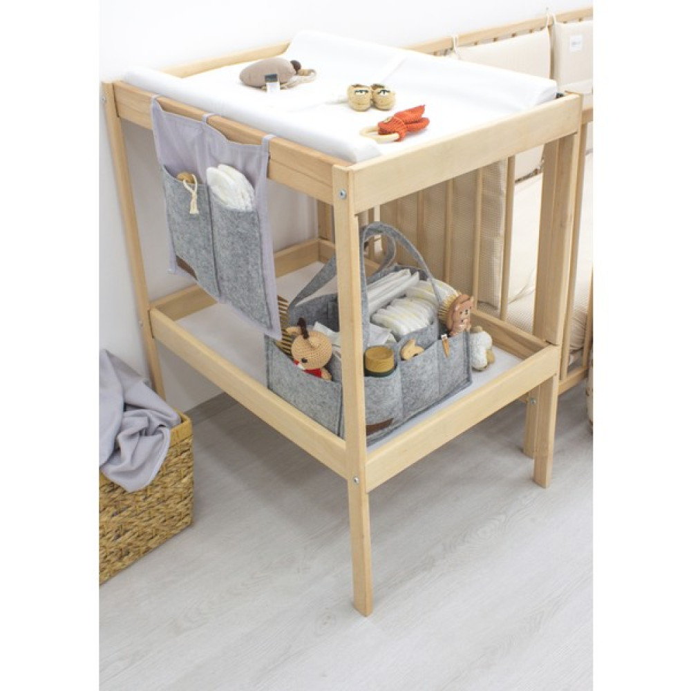 Mordesign 4 Parça Avantajlı Set, Bebek Alt Değiştirme Masası ve Pedi, Bağlamalı ve Sepet Keçe Organizer Bebek Alt Açma Minderi Fiyatı