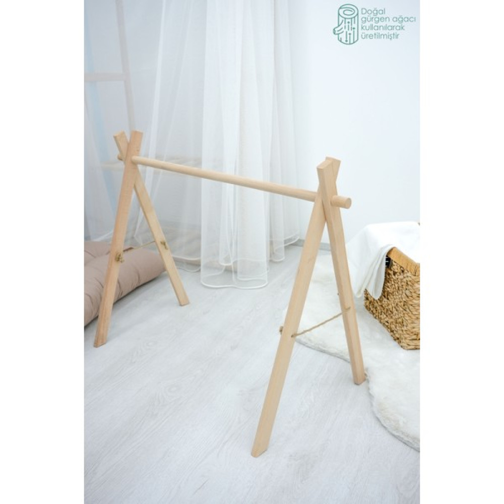 Mordesign Ahşap Bebek Egzersiz Aleti, Oyun Alanı, Ahşap Aktivite Aleti, Naturel Seri (Oyuncaklar Dahil Değil) - Kahverengi Eğitici Oyuncak Fiyatı