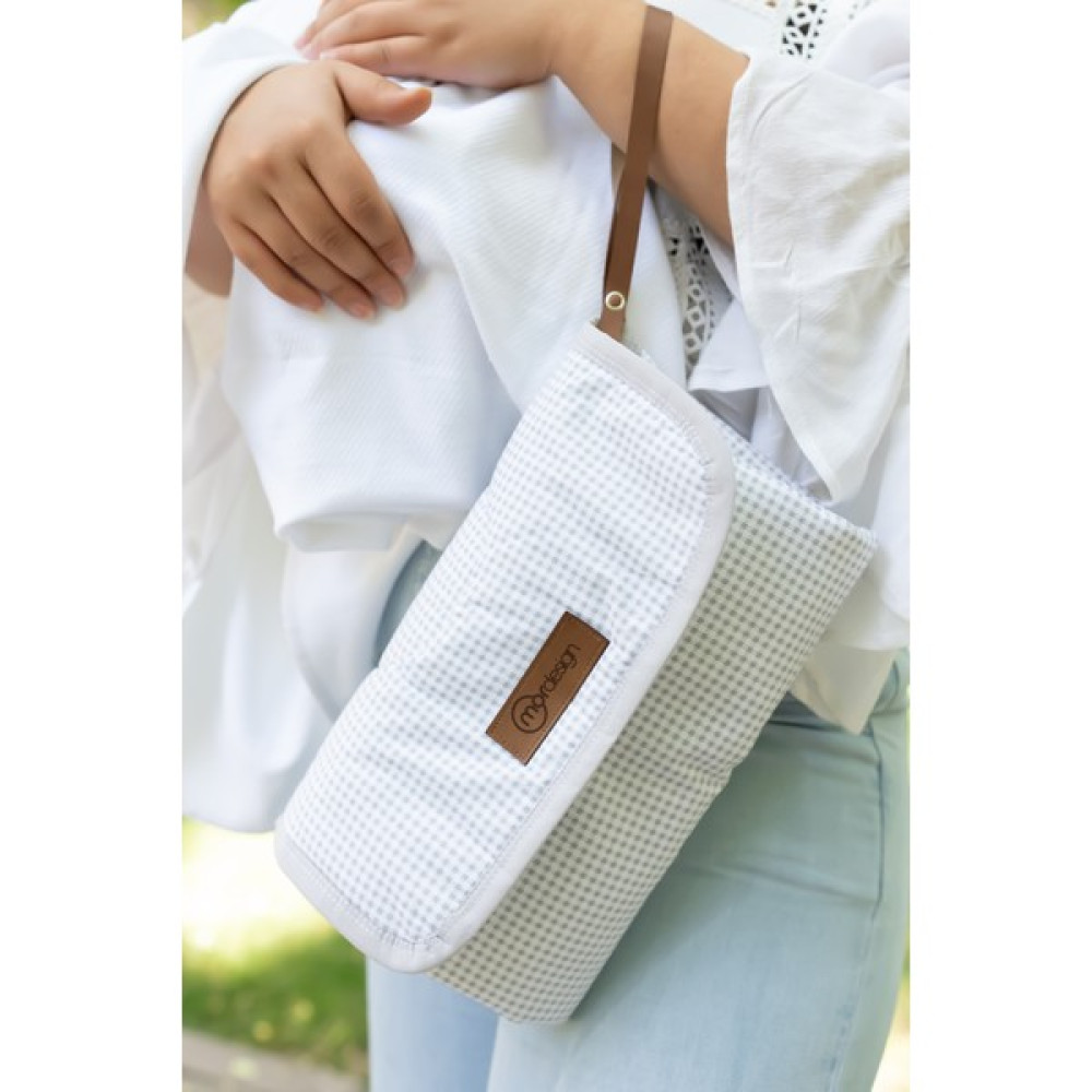 Mordesign Bebek Çanta Alt Açma Minderi, Alt Değiştirme Pedi, Taşınabilir Bakım Çantası, Clutch Seri - Gri Bebek Alt Açma Minderi Fiyatı