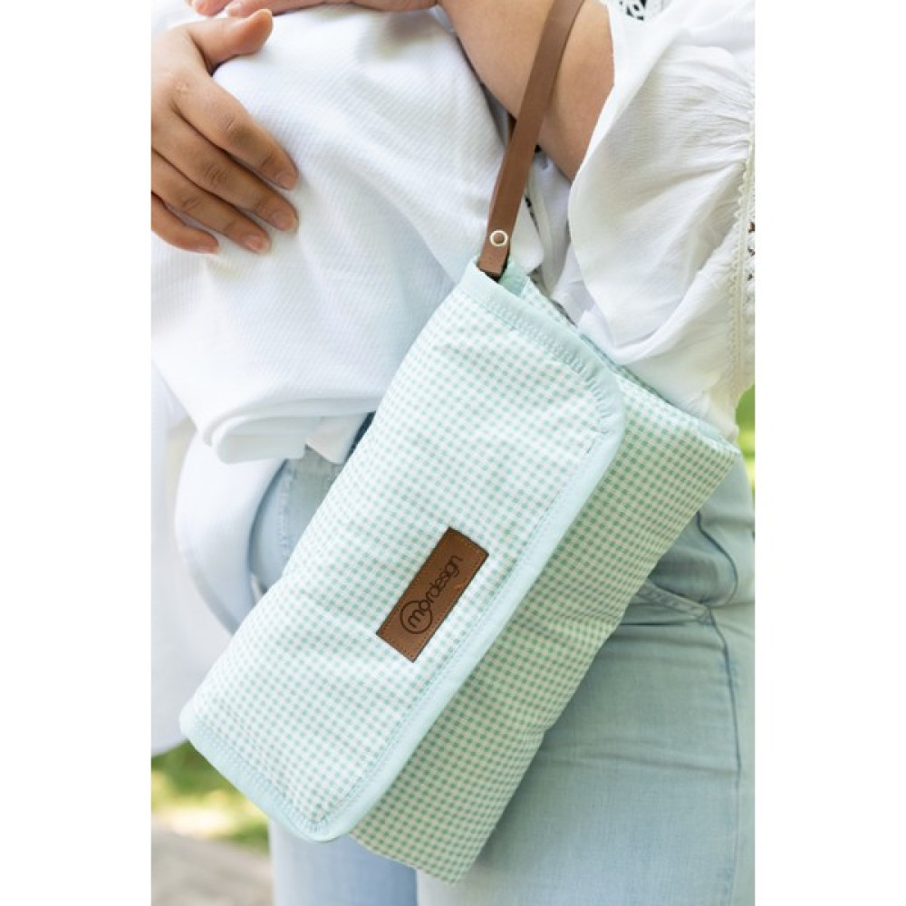 Mordesign Bebek Çanta Alt Açma Minderi, Alt Değiştirme Pedi, Taşınabilir Bakım Çantası, Clutch Seri - Mint Bebek Alt Açma Minderi Fiyatı