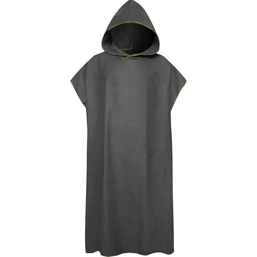 Mordry Unisex Kapüşonlu Mikrofiber Surf Panço, Giyilebilir Havlu, Taşınabilir Kabin Gri - Antrasit - Açık Gri - L - XL Bornoz Fiyatı