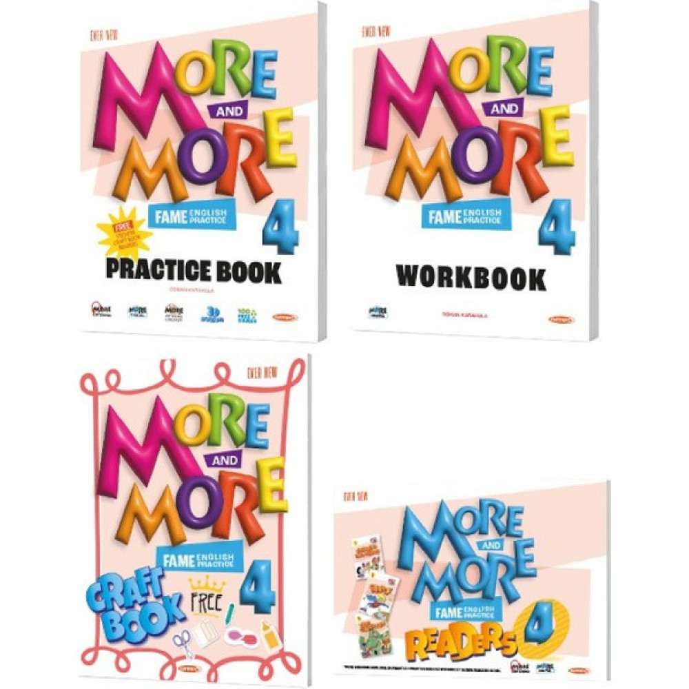 More 4. Sınıf Practice Book - Workbook - Hikaye Seti - Craft Book 4’lü Set Yabancı Dil Öğretici Kitaplar ve Eğitim Setleri Fiyatı