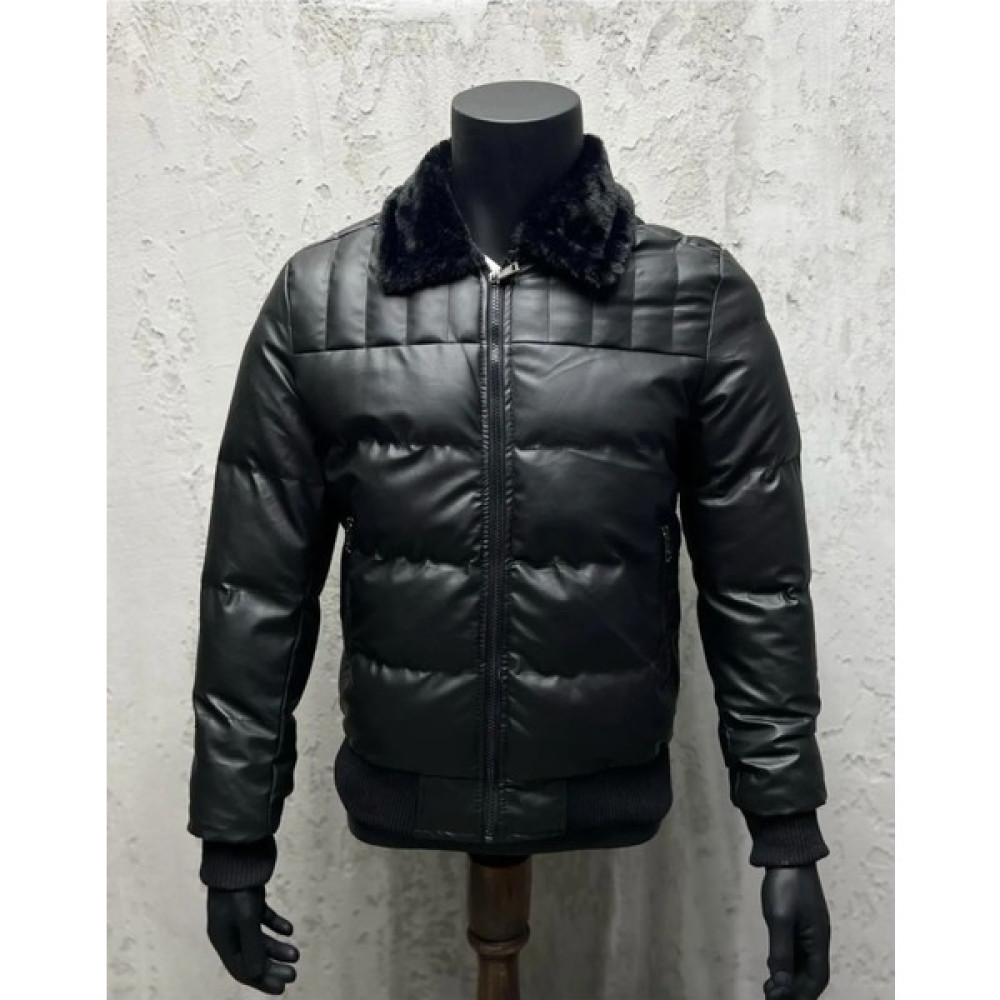 More Black Erkek Spor Yakası Kürklü Mont Erkek Mont Fiyatı