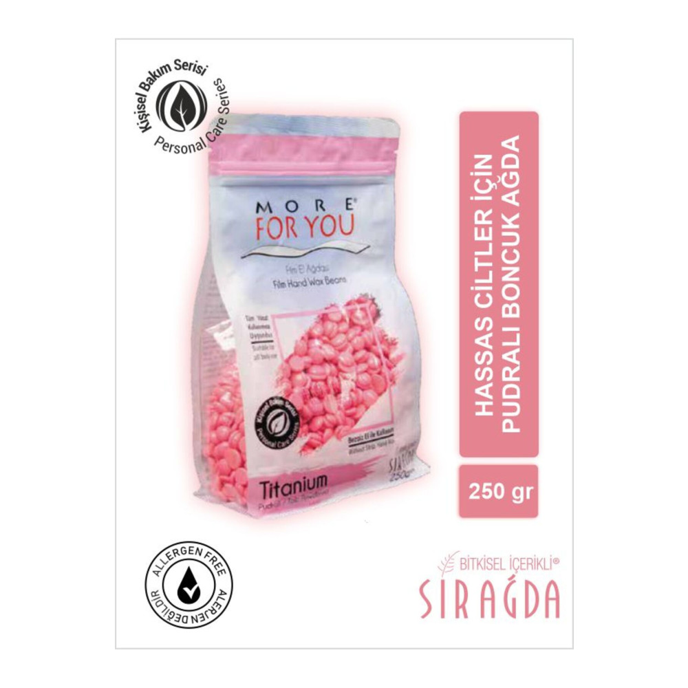 More For You Boncuk Ağda Titanyum (PEMBE) 250 gr Ağda Ürünleri ve Makineleri Fiyatı