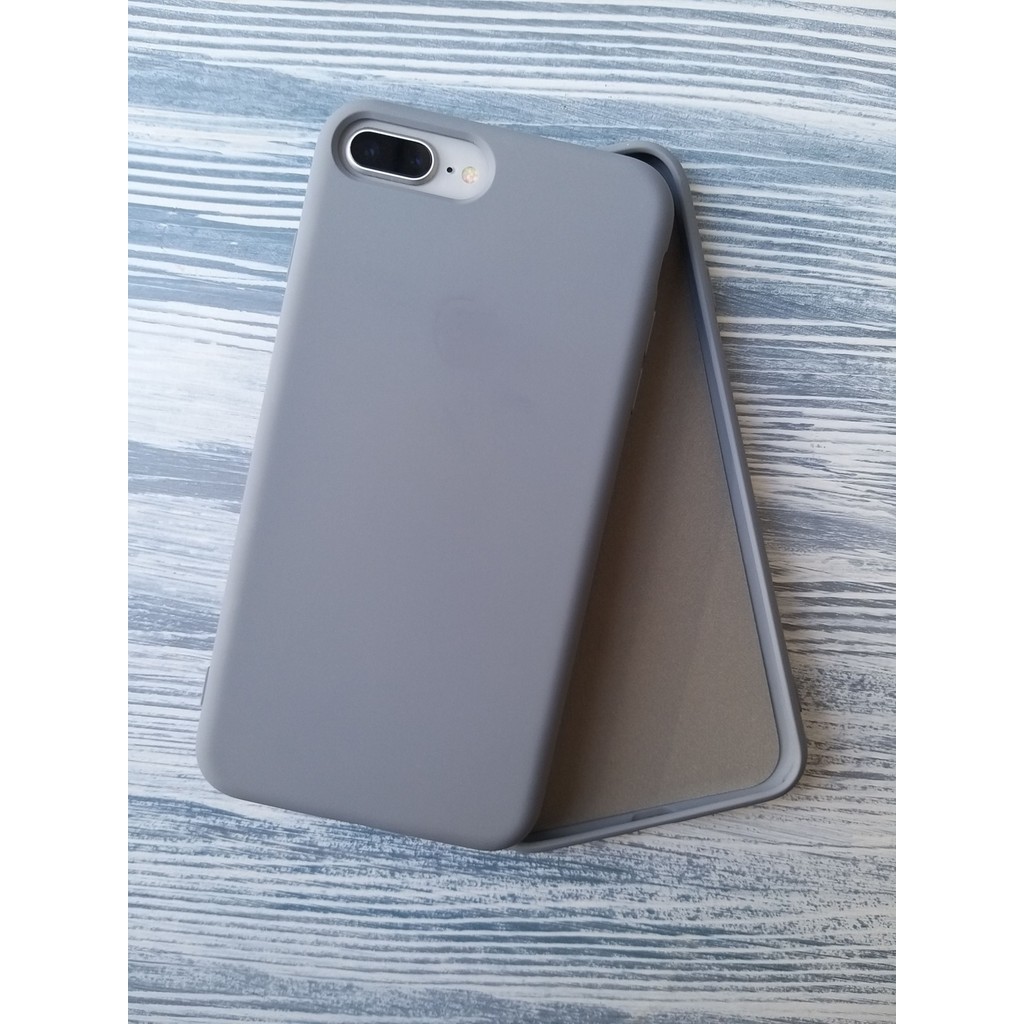 More Gsm İphone 7 Plus / 8 Plus ile Uyumlu Logosuz Lansman İçi Kadife Silikon Kılıf - Gri - iPhone 8 Plus Cep Telefonu Kılıfı Fiyatı