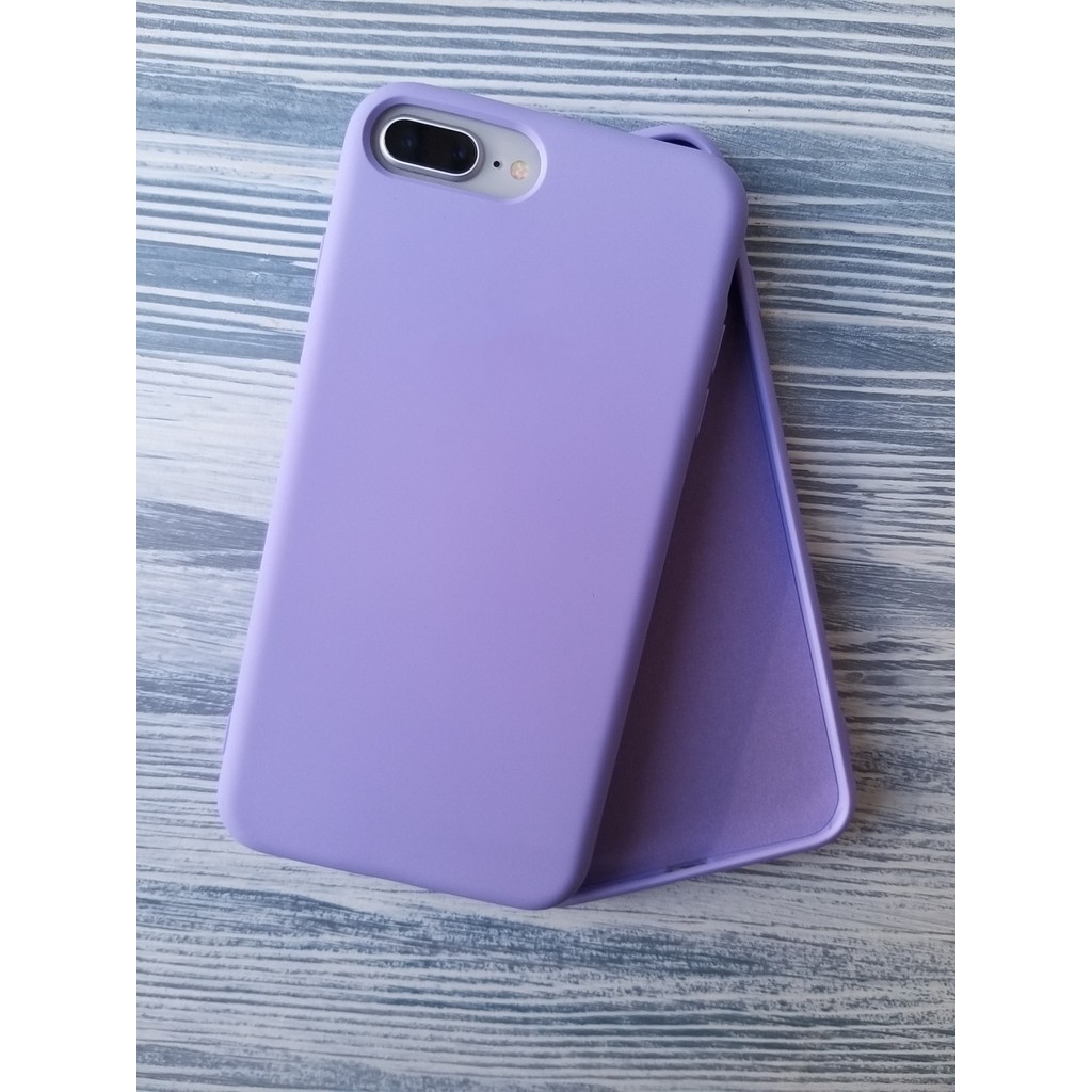More Gsm İphone 7 Plus / 8 Plus ile Uyumlu Logosuz Lansman İçi Kadife Silikon Kılıf - Lila - iPhone 8 Plus Cep Telefonu Kılıfı Fiyatı