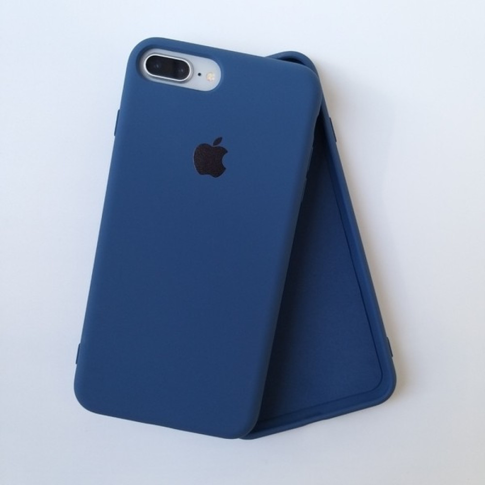 More Gsm iPhone 7 Plus / 8 Plus Uyumlu Lansman İçi Kadife Silikon Kılıf - Lacivert - iPhone 8 Plus Cep Telefonu Kılıfı Fiyatı