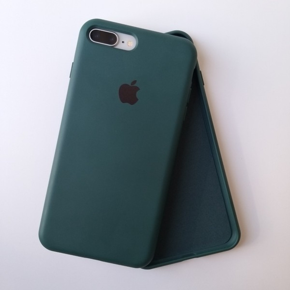 More Gsm iPhone 7 Plus / 8 Plus Uyumlu Lansman İçi Kadife Silikon Kılıf - Yeşil - iPhone 8 Plus Cep Telefonu Kılıfı Fiyatı
