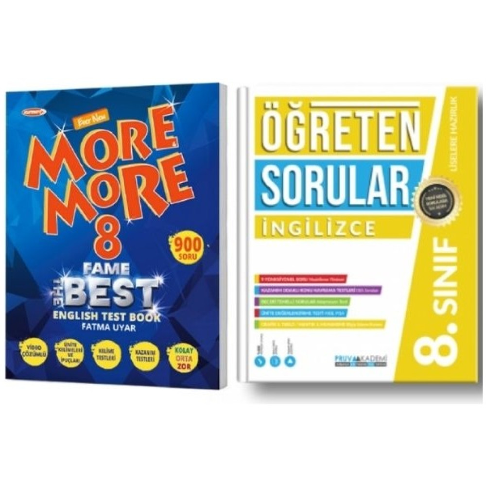 More & More More And More 8. Sınıf Fame Fenomen English Test Book + 8. Sınıf Öğreten Sorular Ingilizce Soru Yabancı Dil Öğretici Kitaplar ve Eğitim Setleri Fiyatı
