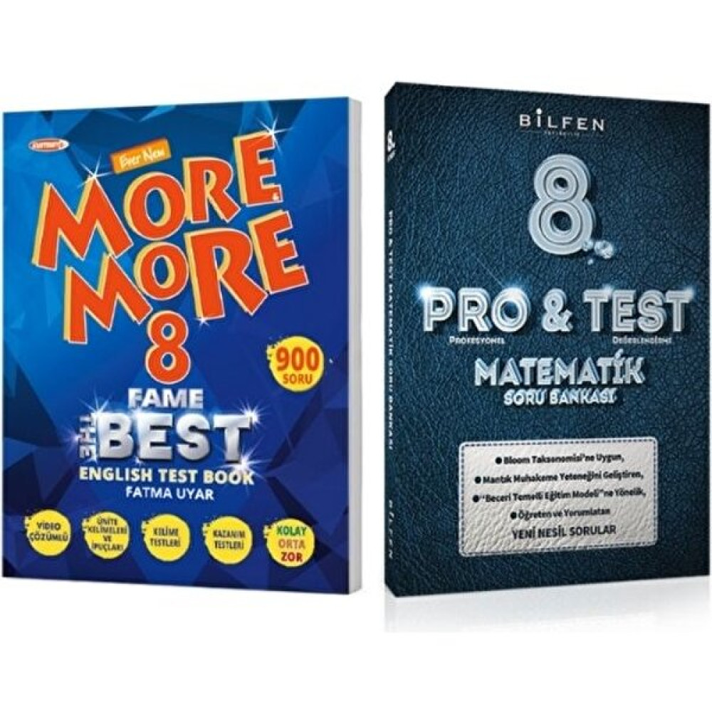 More & More More And More 8. Sınıf Fame Fenomen English Test Book + Pro&test Soru Bankası 8.sınıf Matematik Yabancı Dil Öğretici Kitaplar ve Eğitim Setleri Fiyatı