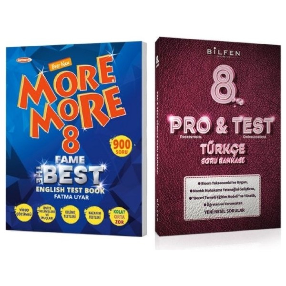 More & More More And More 8. Sınıf Fame Fenomen English Test Book + Pro&test Soru Bankası 8.sınıf Türkçe Yabancı Dil Öğretici Kitaplar ve Eğitim Setleri Fiyatı