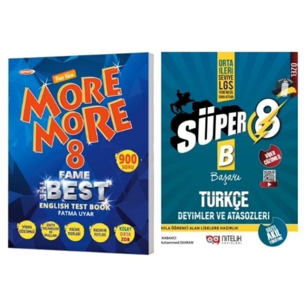 More & More More And More 8. Sınıf Fame Fenomen English Test Book + Türkçe Deyimler ve Atasözleri Yabancı Dil Öğretici Kitaplar ve Eğitim Setleri Fiyatı