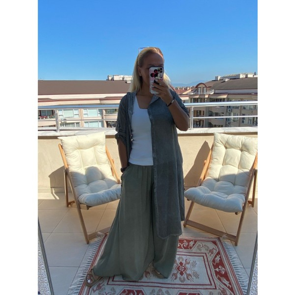Moreno 410671 Pareo Kap Ceket Haki Renk Bayan Ceket Fiyatı