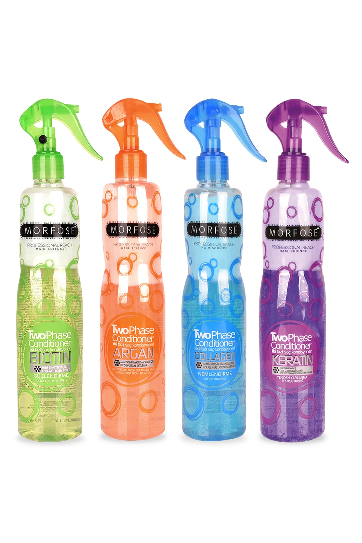Morfose 4x400ml Keratin + Biotin + Argan + Collagen Içerikli Çift Fazlı Fön Suyu" Saç Şekillendirici Sprey Fiyatı