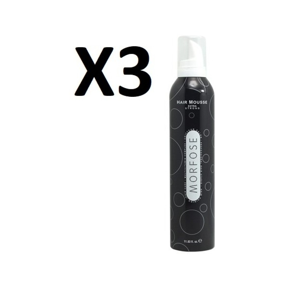 morfose Köpük Extra Strong Siyah 350 Ml 3'Lü Paket Saç Şekillendirici Köpük Fiyatı