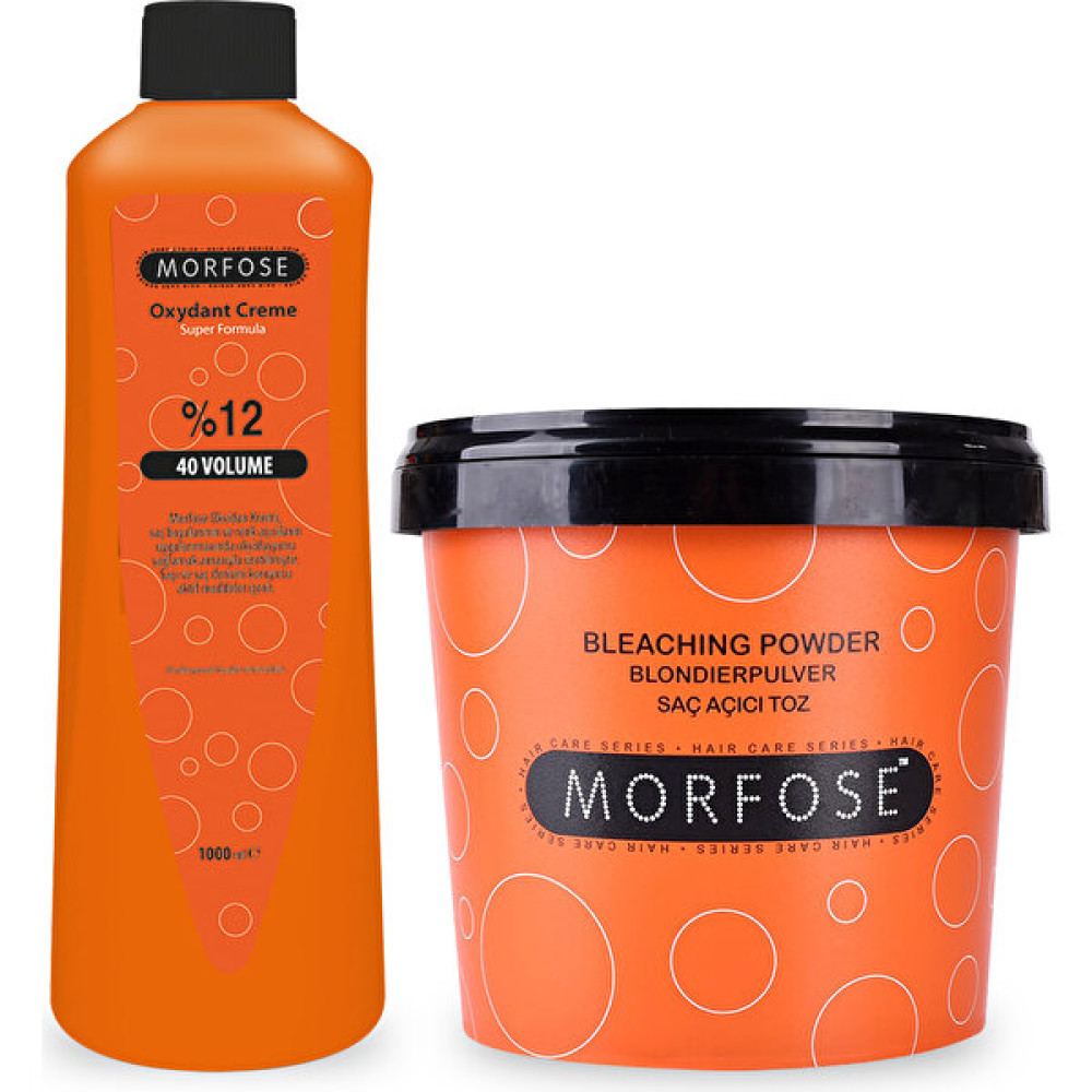 Morfose Mavi Toz Saç Açıcı Oryal 1000 gr ve 40 Volume Oksidan 1000 ml - yok Saç Boyası Fiyatı