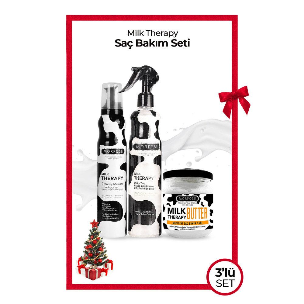 Morfose Milk Therapy Butter + Çift Fazlı Fön Suyu 400 Ml + Milk Therapy Saç Köpüğü 200 Ml Saç Şekillendirici Sprey Fiyatı