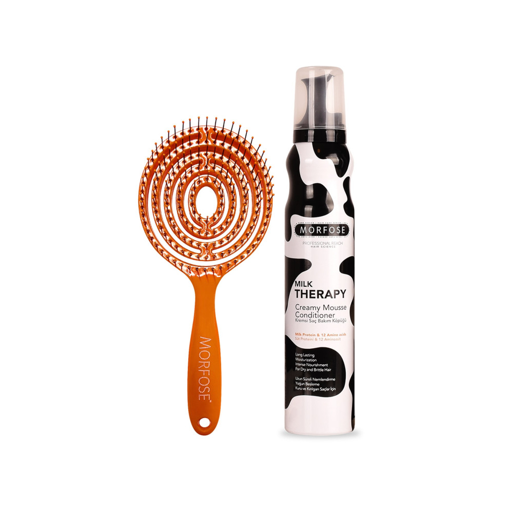 Morfose Oval Saç Fırçası + Milk Therapy Saç Köpüğü 200 ml Saç Fırçası ve Tarağı Fiyatı