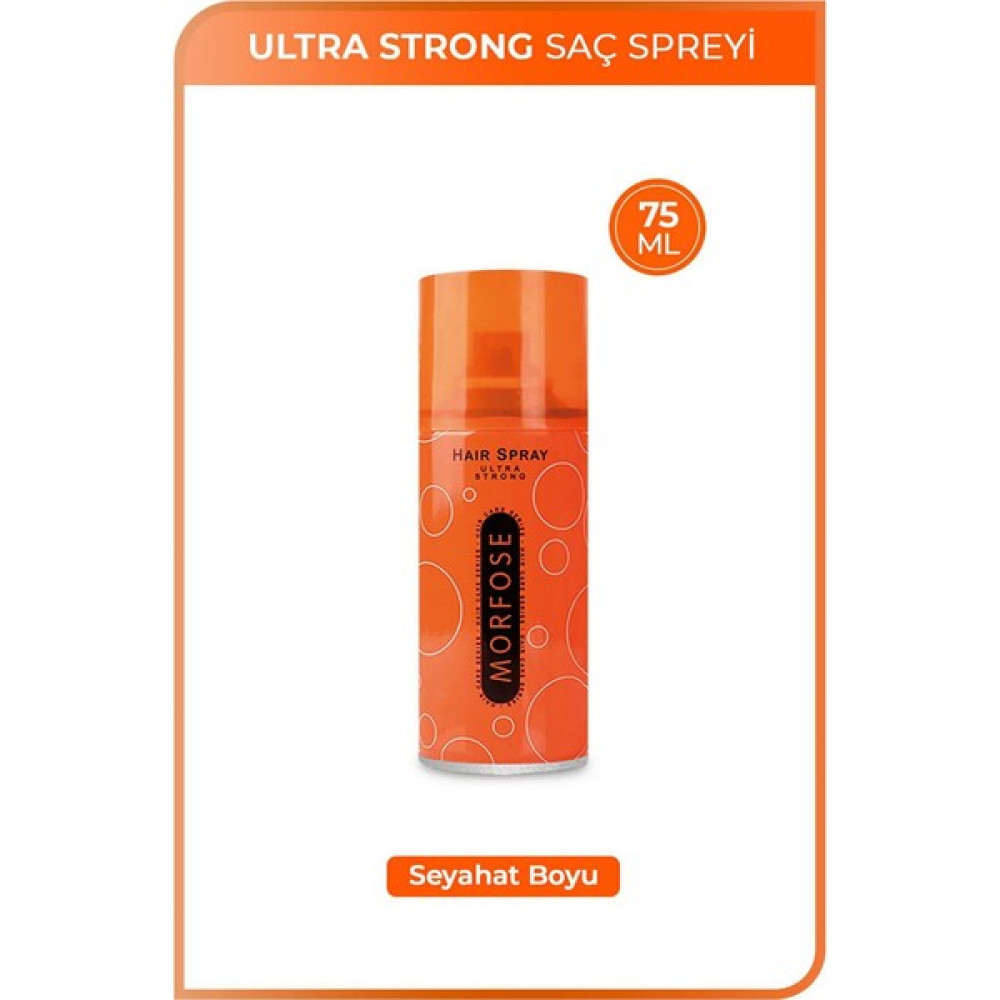 Morfose Saç Spreyi Turuncu Ultra Strong 75 ml Seyahat Boy Saç Bakım Maskeleri & Serumlar & Spreyler Fiyatı