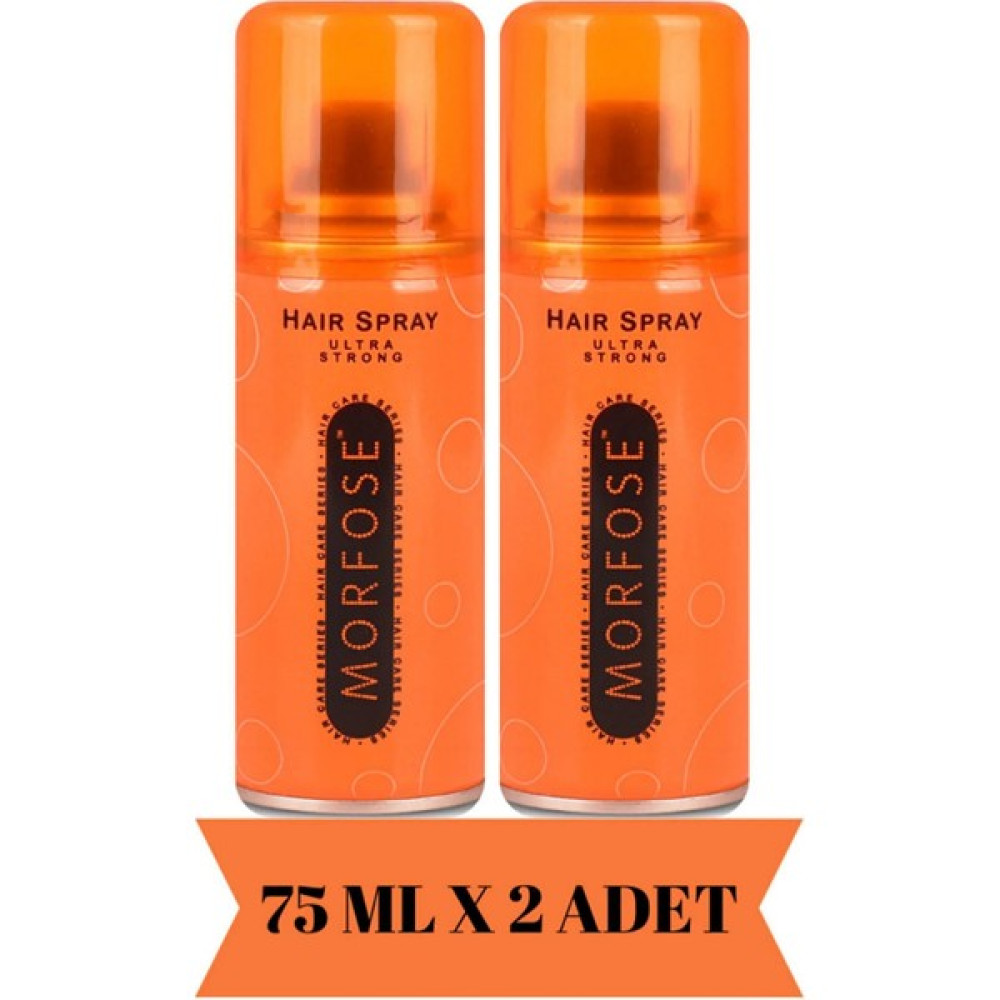 Morfose Saç Spreyi Turuncu Ultra Strong 75 ml Seyahat Boy 2 Adet Saç Bakım Maskeleri & Serumlar & Spreyler Fiyatı