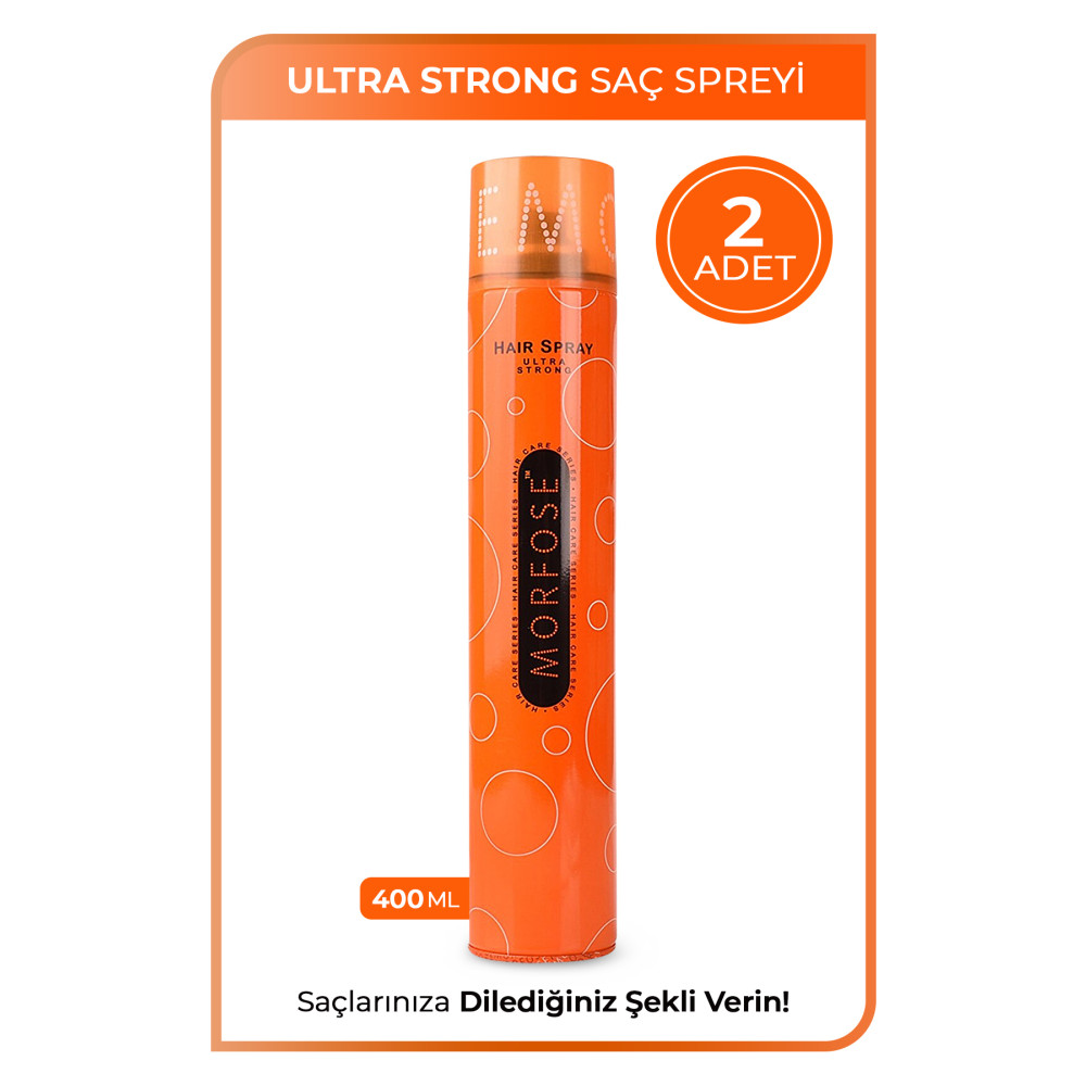 Morfose Saç Spreyi Ultra Strong Turuncu 400 ml 2 Adet Saç Şekillendirici Sprey Fiyatı