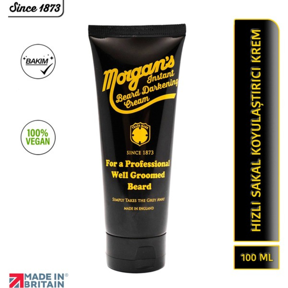 Morgan's Pomade Instant Beard Darkening Cream - Sakal Koyulaştırıcı Bakım Kremi 100 ml Saç Boyası Fiyatı