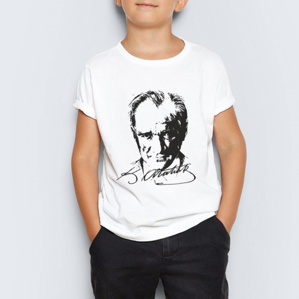 Morinna 10 Kasım Atatürk Baskılı Unisex Çocuk Tişört T-Shirt Mr-02 Erkek Çocuk T-shirt Fiyatı