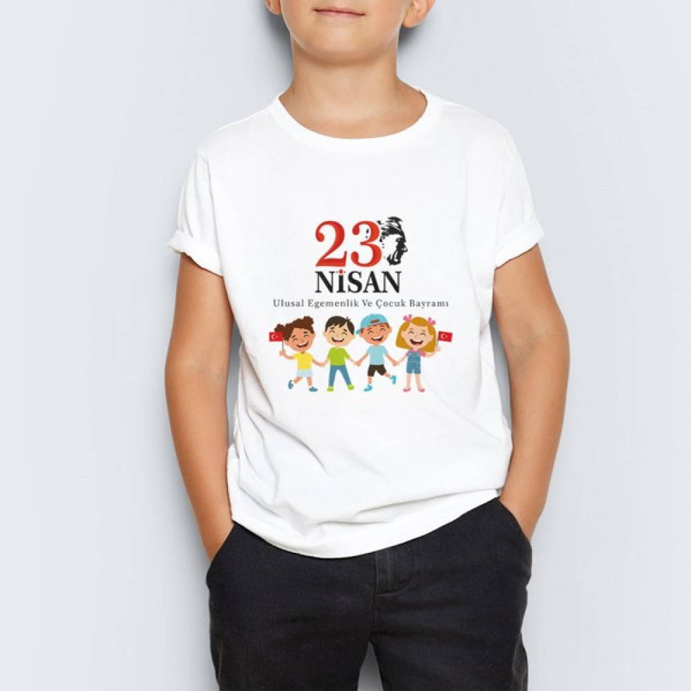Morinna 23 Nisan Atatürk Baskılı Çocuk Tişört T-Shirt Mr-02 Erkek Çocuk T-shirt Fiyatı