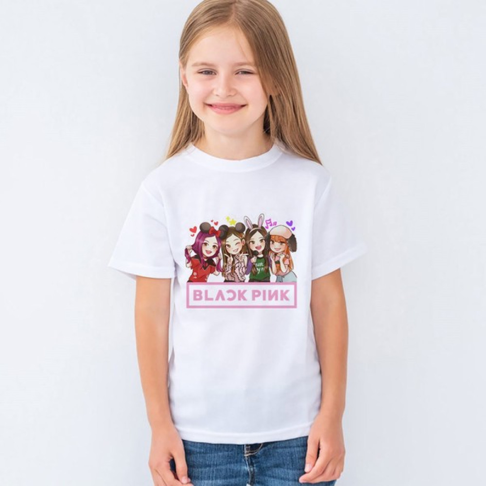 Morinna Blackpink Baskılı Unisex Çocuk Tişört T-Shirt Mr-04 Kız Çocuk T-shirt Fiyatı