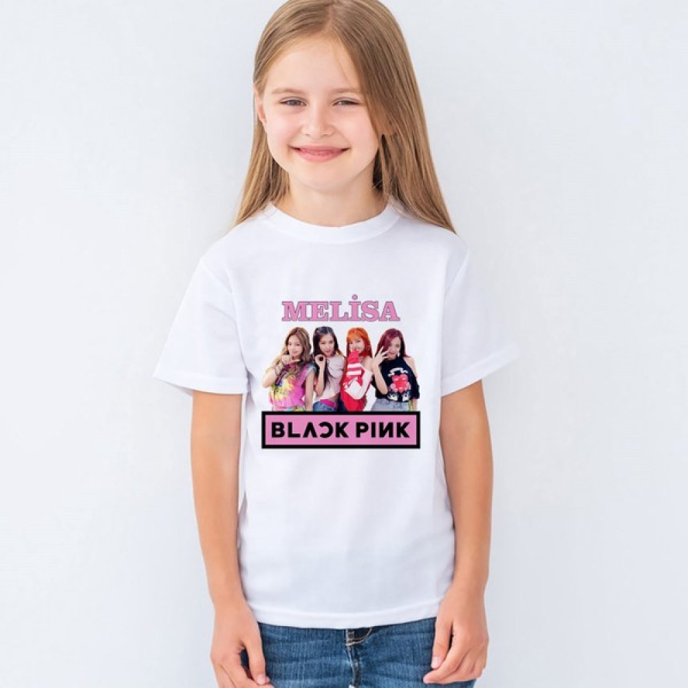 Morinna Isme Özel Blackpink Baskılı Unisex Çocuk Tişört T-Shirt Mr-03 Kız Çocuk T-shirt Fiyatı