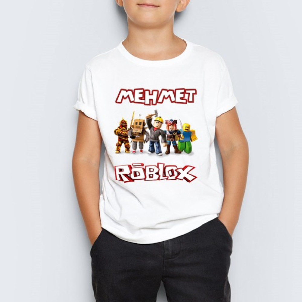 Morinna Isme Özel Roblox Baskılı Çocuk Tişört T-Shirt Mr-08 Erkek Çocuk T-shirt Fiyatı