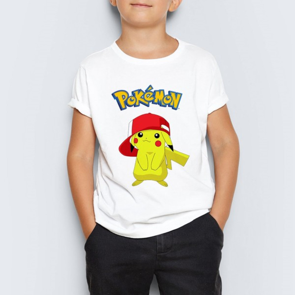 Morinna Pokemon Pikachu Unisex Çocuk Tişört T-Shirt Mr-01 Erkek Çocuk T-shirt Fiyatı