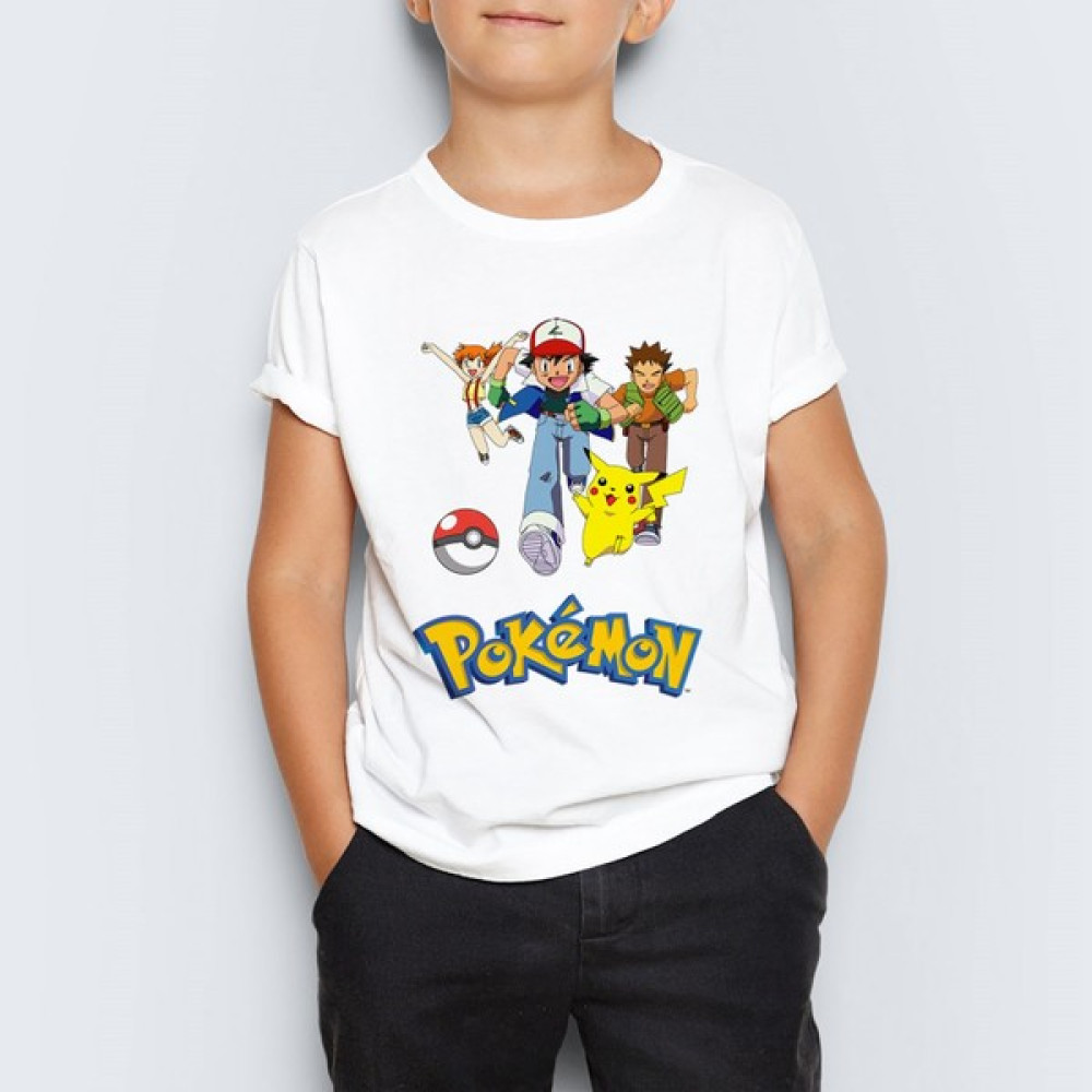 Morinna Pokemon Unisex Çocuk Tişört T-Shirt Mr-02 Erkek Çocuk T-shirt Fiyatı