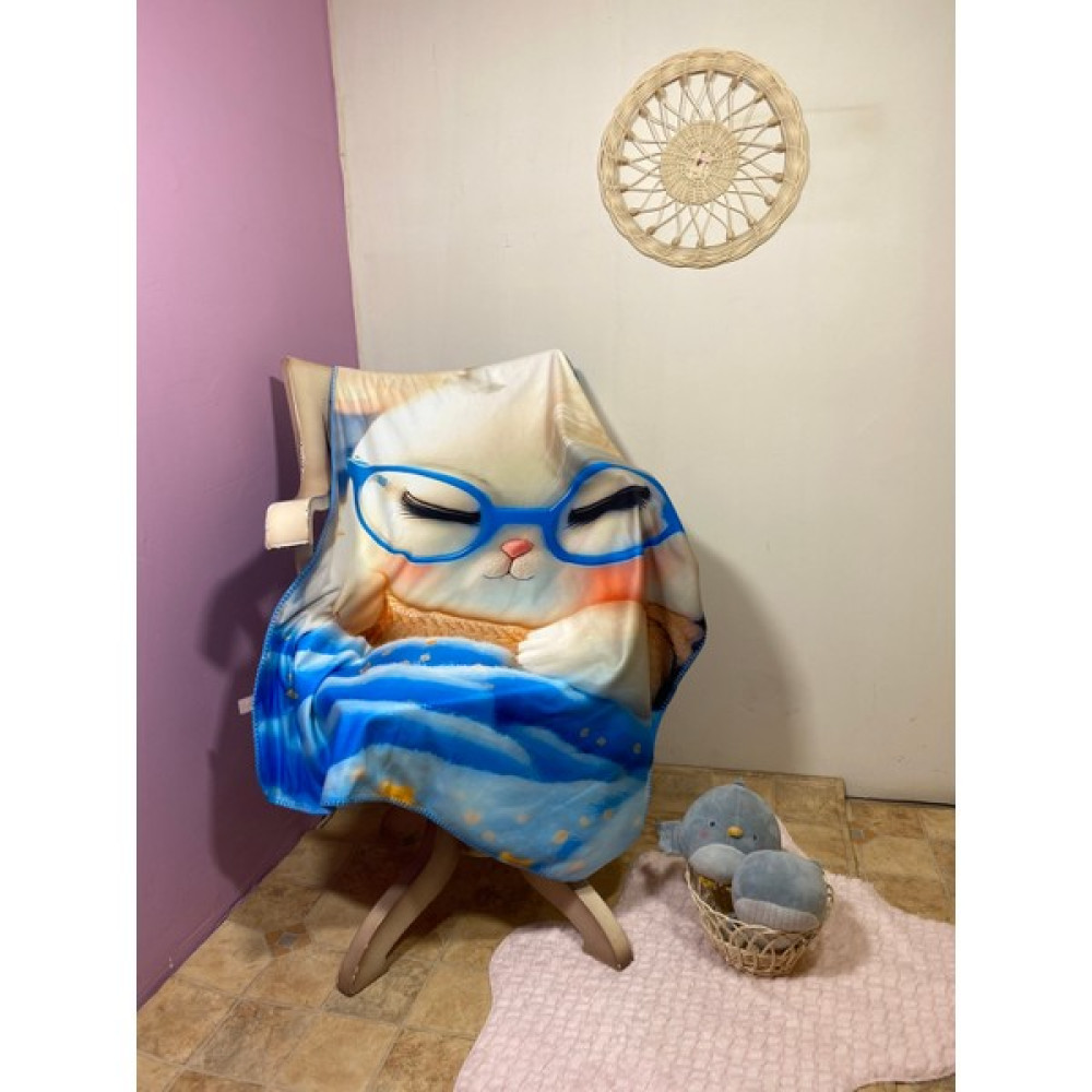 Moris Home Sevgiyle Dokunan Tavşan Desen Dijital Baskı Çift Katlı Bebek Battaniyesi - 90 x 110 cm - Mavi Battaniye Fiyatı