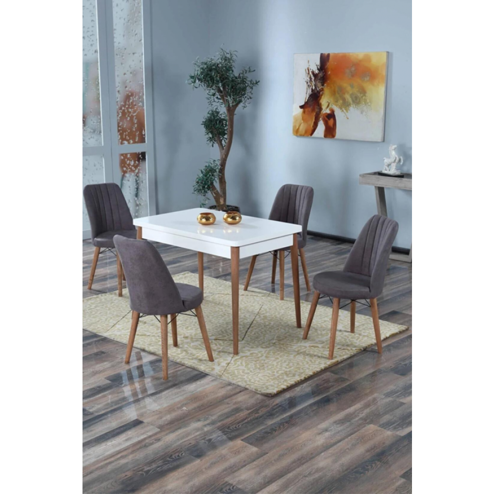 Morkese 70X110 Bahce Masasi 4 Sandalyeli Mobilya & Dekorasyon Fiyatı