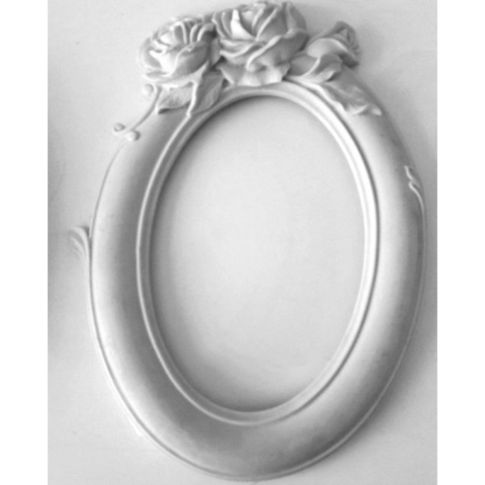 Morlalem Gül Kabartmalı Içi Dolu 20CM Oval Çerçeve Silikon Kalıp K-541 Ev & Dekorasyon Aksesuarları Fiyatı
