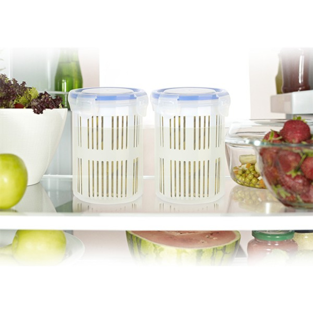 Morlimon 2'li Fresh Klips Kapaklı Derin Süzgeçli Zeytinlik Turşuluk Saklama Kabı 1,5 Litre Saklama Kapları Fiyatı