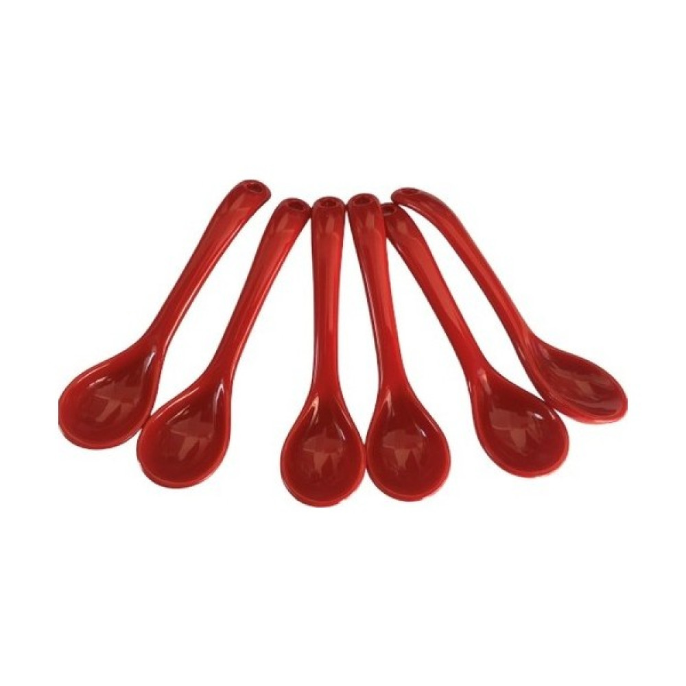 Morlimon 6 Adet Baharat Kaşığı - Kahvaltılık Bal Şeker Reçel Servis Kaşığı - Kırmızı Çatal / Kaşık / Bıçak Takımları Fiyatı