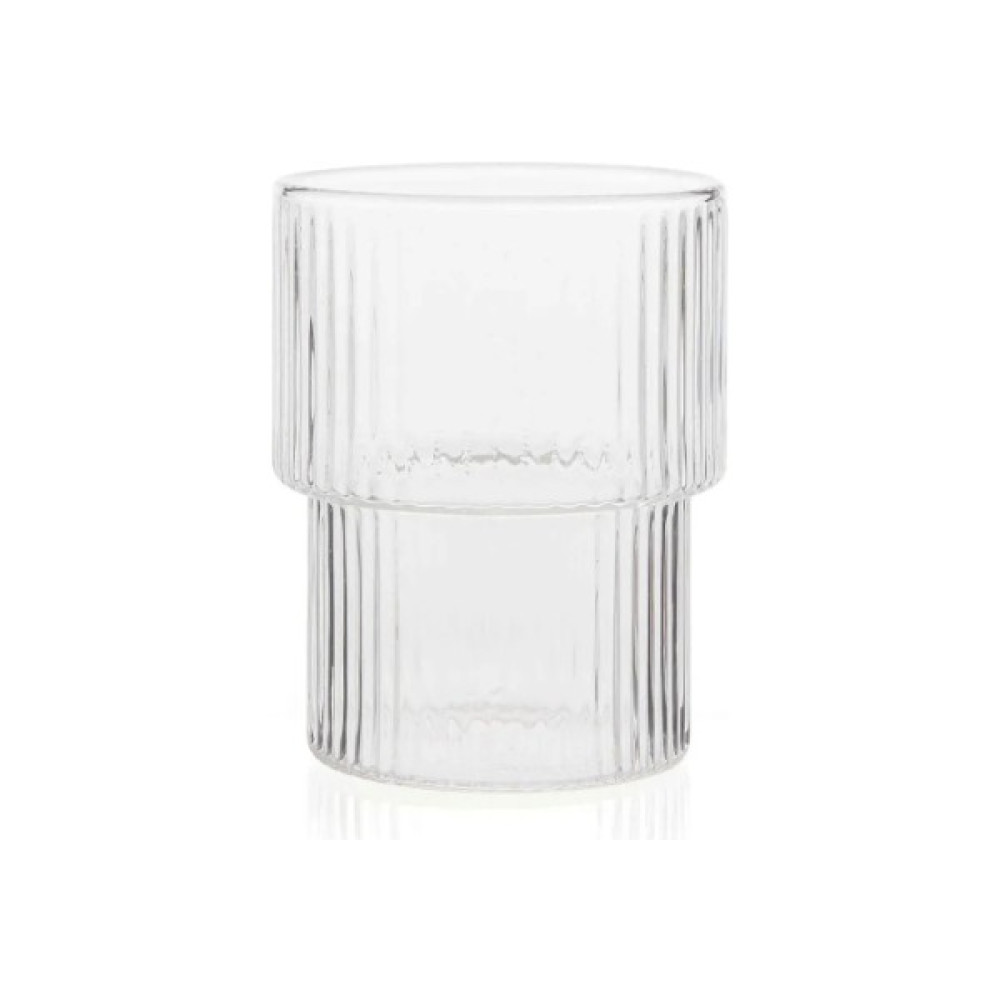 Morlimon Çizgili Kahve Yanı Cam Bardak - 180 ml - Şeffaf Fincan / Bardak / Kahve Takımı Fiyatı