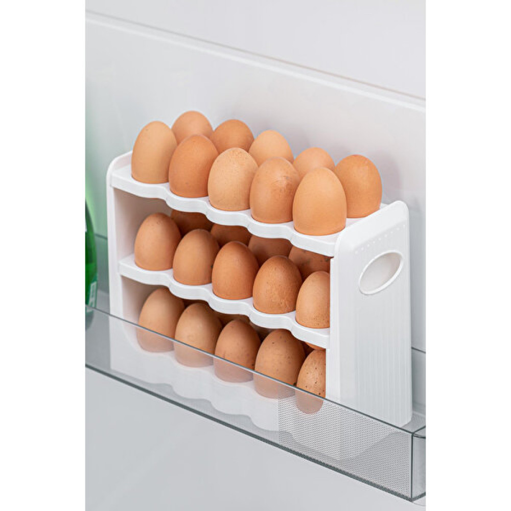 Morlimon Dolap içi 30 Bölmeli Yumurta Kutusu Organizer | Açılıp Kapanır Yumurta Rafı 3 Katlı Saklama Kapları Fiyatı
