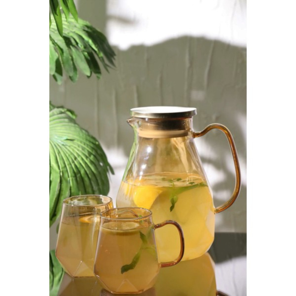 Morlimon Firdevs Borosilikat Sürahi Bardak Seti 1800 ml 3'lü Sürahi Fiyatı