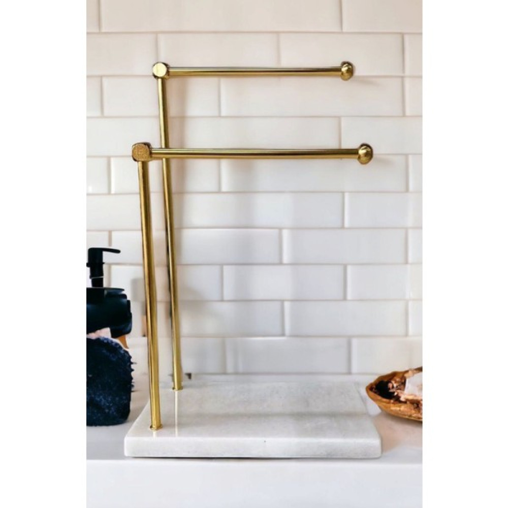 Morlimon Mermer Kaideli Metal Krom Kağıt El Havluluk - Gold Havluluk Fiyatı