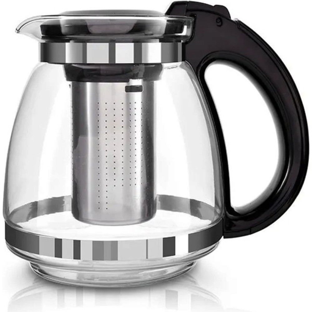 Morlimon Siyah Süzgeçli Cam Demlik 1500 ml Çay / Çaydanlık Setleri Fiyatı