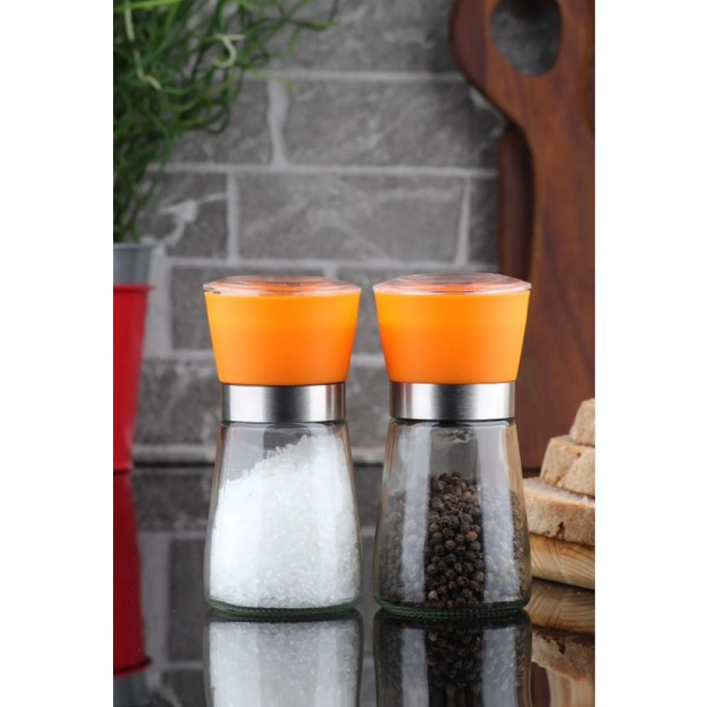 Morlimon Viki 2'li Tuz Karabiber Baharat Değirmeni - Turuncu - 100 ml Baharat Setleri & Baharatlıklar Fiyatı