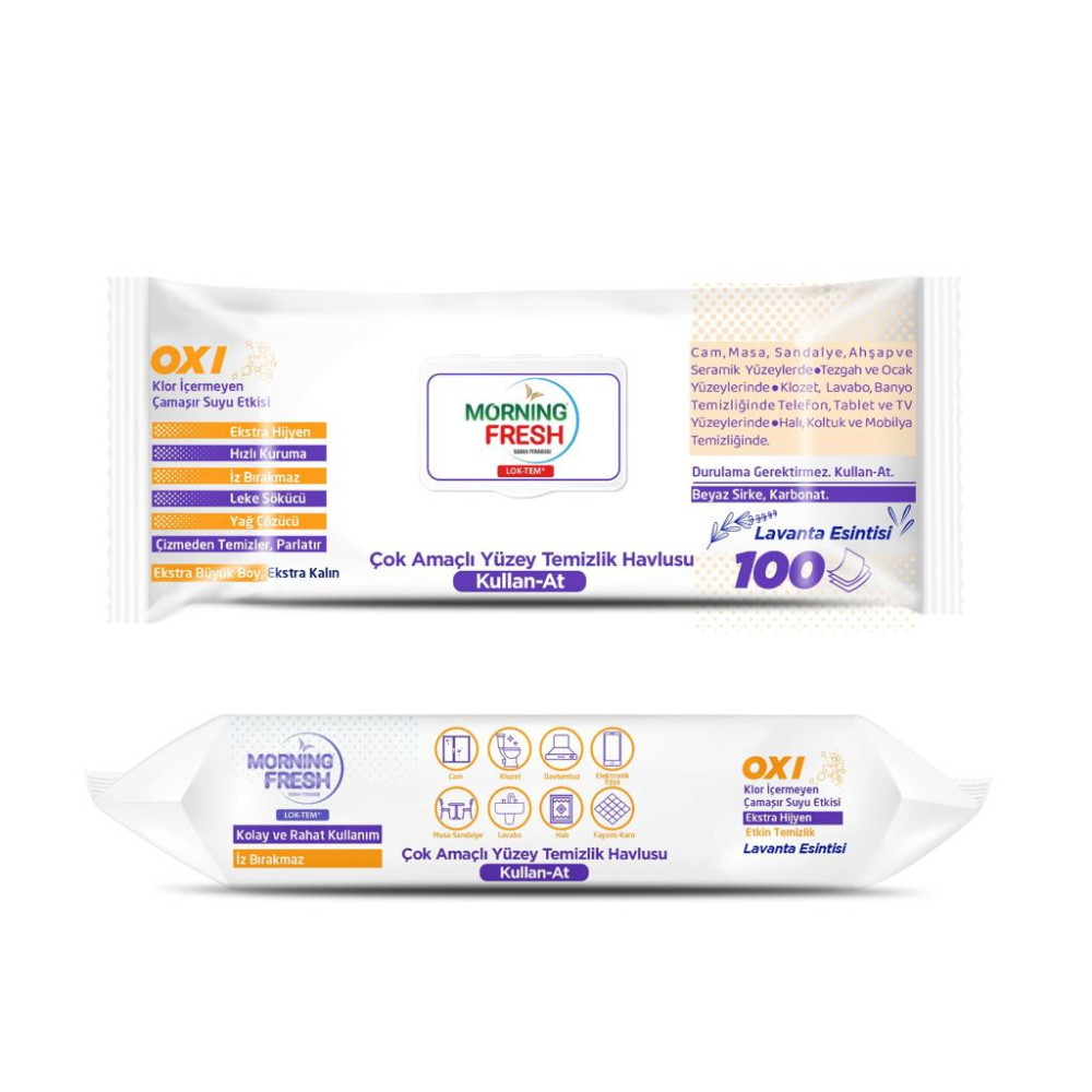 Morning Fresh Çok Amaçlı Yüzey Temizlik Havlusu (Lavanta) 100'Lü Parlatıcı ve Temizleyiciler Fiyatı