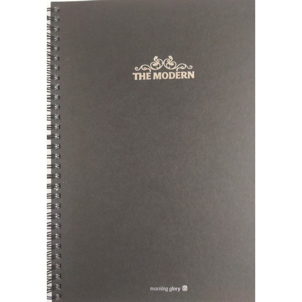 Morning Glory Kareli Defter - Gradyan Siyah Spiralli Defter Fiyatı